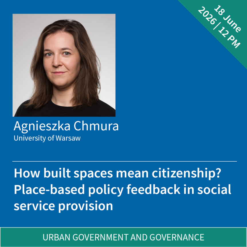 Graphic with a portrait photo of Agnieszka Chmura and the title and time of the event